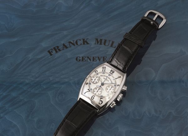 FRANCK MULLER - Chrono Cintre Curvex ref 7850CC AT in acciaio tre contatori, quadrante Argent, edizione numerata con scatola e garanzia  - Asta Orologio da polso e da tasca  - Associazione Nazionale - Case d'Asta italiane