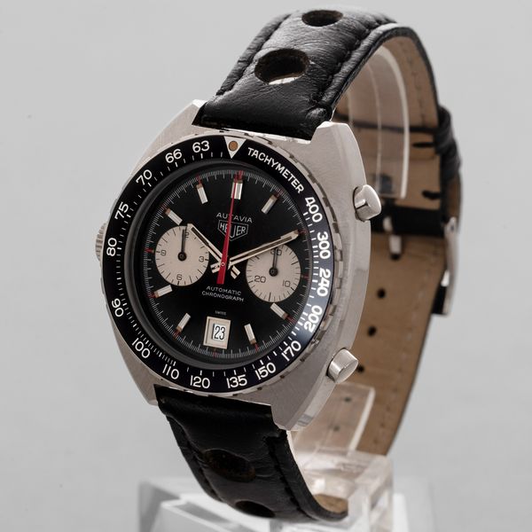 HEUER - Autavia Viceroy ref 11630, cronografo con cassa tonneau in acciaio, quadrante nero due contatori bianchi e datario, movimento automatico  - Asta Orologio da polso e da tasca  - Associazione Nazionale - Case d'Asta italiane