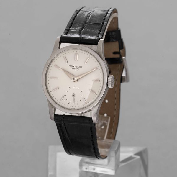 PATEK PHILIPPE - Calatrava ref. 96, cassa F. Borgel in acciaio, quadrante Argent� con piccoli secondi al sei e carica manuale  - Asta Orologio da polso e da tasca  - Associazione Nazionale - Case d'Asta italiane
