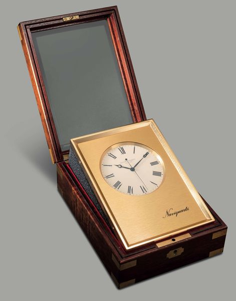 PATEK PHILIPPE - Naviquartz, Ref. 1200E Cronometro da marina in legno e ottone dorato con custodia originale in legno laccato, quadrante champagne con numeri Romani e lancette Breguet  - Asta Orologio da polso e da tasca  - Associazione Nazionale - Case d'Asta italiane