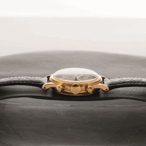 PATEK PHILIPPE - Rarissimo Tasti Tondi ref 1463 in oro giallo 18k con indici Index e numeri Arabi, due contatori quadrante Argent� Gren�.  - Asta Orologio da polso e da tasca  - Associazione Nazionale - Case d'Asta italiane