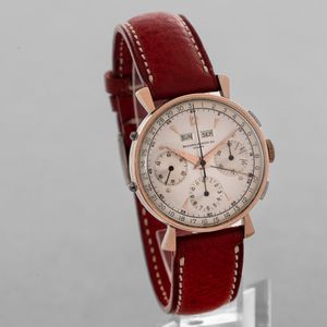 RECORD WATCH & CO - Raro Datocompax in acciaio e oro rosa, quadrante Argent� tre contatori e calendario completo, carica manuale  - Asta Orologio da polso e da tasca  - Associazione Nazionale - Case d'Asta italiane