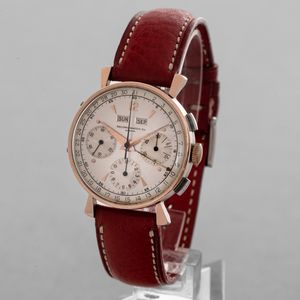 RECORD WATCH & CO - Raro Datocompax in acciaio e oro rosa, quadrante Argent� tre contatori e calendario completo, carica manuale  - Asta Orologio da polso e da tasca  - Associazione Nazionale - Case d'Asta italiane