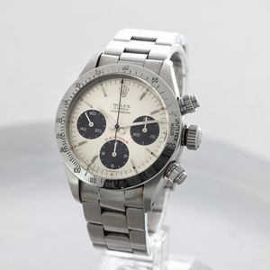 ROLEX - Cosmograph Daytona ref 6265 in acciaio cronografo tre contatori con lunetta tachimetrica, tasti a vite e quadrante Argent�  - Asta Orologio da polso e da tasca  - Associazione Nazionale - Case d'Asta italiane
