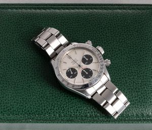 ROLEX - Cosmograph Daytona ref 6265 in acciaio cronografo tre contatori con lunetta tachimetrica, tasti a vite e quadrante Argent�  - Asta Orologio da polso e da tasca  - Associazione Nazionale - Case d'Asta italiane