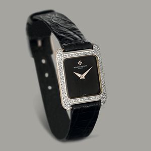 VACHERON CONSTANTIN - Lady ref 15212 in oro bianco 18k con pav� di brillanti, quadrante grigio ardesia, carica manuale  - Asta Orologio da polso e da tasca  - Associazione Nazionale - Case d'Asta italiane