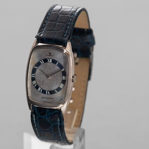 JAEGER LECOULTRE - Dress watch in oro bianco 18k, quadrante Argent� con pista ore e minuti blu, numeri Romani, carica manuale  - Asta Orologio da polso e da tasca  - Associazione Nazionale - Case d'Asta italiane