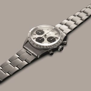 ROLEX - Cosmograph Daytona ref 6239 in acciaio Daytona Piccola in acciaio con ghiera tachimetrica, contatori neri a contrasto su quadrante Argent� e bracciale rivettato, carica manuale  - Asta Orologio da polso e da tasca  - Associazione Nazionale - Case d'Asta italiane