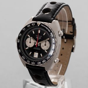 HEUER - Autavia Viceroy ref 11630, cronografo con cassa tonneau in acciaio, quadrante nero due contatori bianchi e datario, movimento automatico  - Asta Orologio da polso e da tasca  - Associazione Nazionale - Case d'Asta italiane