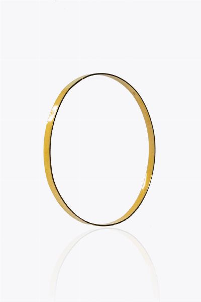 BRACCIALE : Peso gr 8 9 rigido  in oro giallo  a manetta  - Asta Gioielli - Associazione Nazionale - Case d'Asta italiane