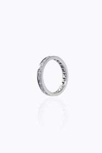 ETERNEL - Peso gr 2 3 Misura 11 (51) in oro bianco con diamanti taglio 8/8 per totali ct 0 50 ca  probabile colore G-H   [..]