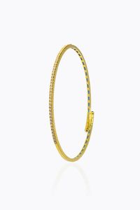 BRACCIALE - Peso gr 5 1 rigido  in oro rosa  con parte centrale in diamanti taglio brillante per totali ct 0 35 ca  probabile  [..]