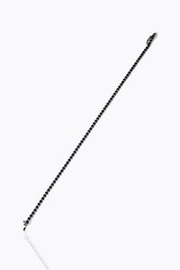 BRACCIALE - Peso gr 3 7 Lunghezza cm 18 in oro bianco  modello tennis  con spinelli neri taglio rotondo