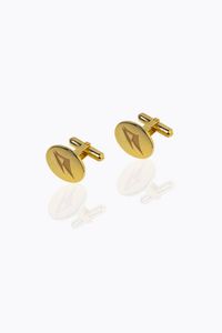 TIFFANY & CO. - Peso gr 11 5 Coppia di gemelli in oro giallo 14 Kt  firmati Tiffany & Co  di forma ovale con  incise figure geometriche  [..]
