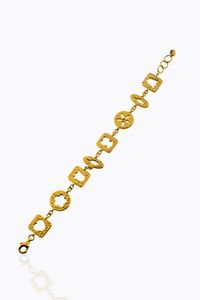 BRACCIALE - Peso gr10 5 Lunghezza cm 19 in oro rosa  composto a da formelle rigide satinate con al centro decori traforati  [..]