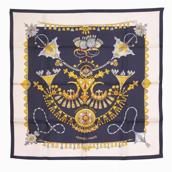 HERMES FOULARD "PARURE DES SABLES"  - Asta Vintage: borse e accessori di Hermes, Louis Vuitton e altre grandi maison - Associazione Nazionale - Case d'Asta italiane