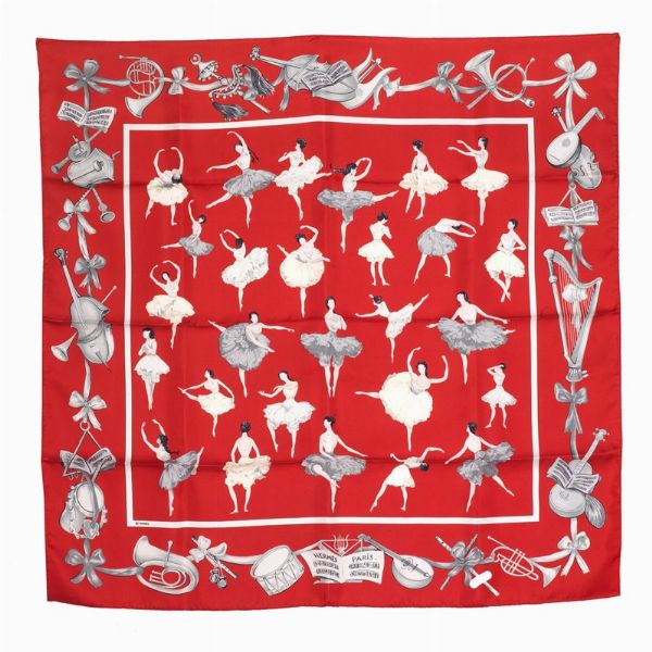 HERMES FOULARD "BALLERINA"  - Asta Vintage: borse e accessori di Hermes, Louis Vuitton e altre grandi maison - Associazione Nazionale - Case d'Asta italiane