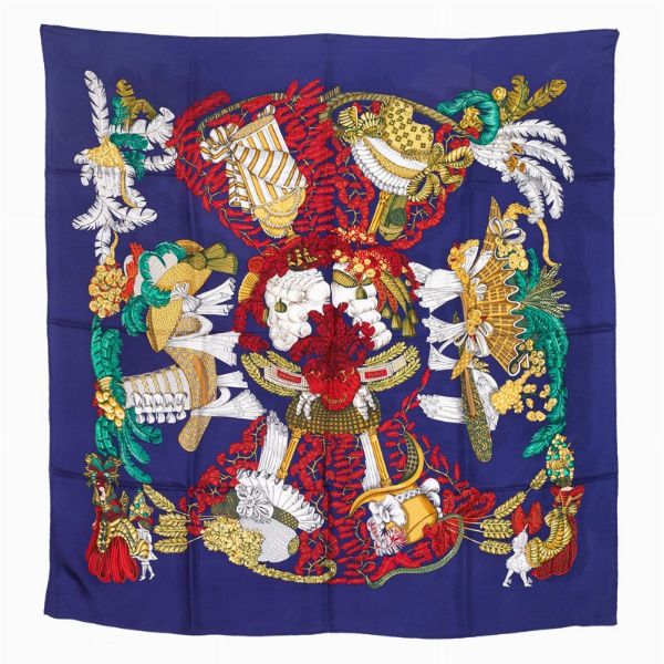 HERMES FOULARD "CHAPEAU"  - Asta Vintage: borse e accessori di Hermes, Louis Vuitton e altre grandi maison - Associazione Nazionale - Case d'Asta italiane