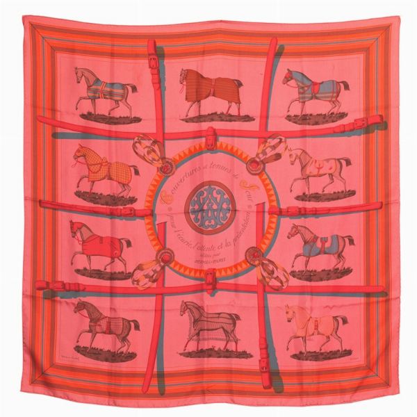 HERMES FOULARD �COUVERTURES ET TENUES DE JOUR�  - Asta Vintage: borse e accessori di Hermes, Louis Vuitton e altre grandi maison - Associazione Nazionale - Case d'Asta italiane