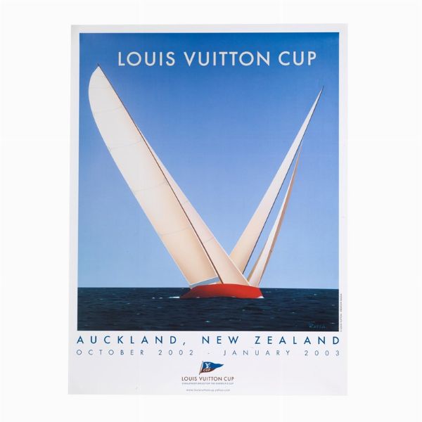 LOUIS VUITTON POSTER  - Asta Vintage: borse e accessori di Hermes, Louis Vuitton e altre grandi maison - Associazione Nazionale - Case d'Asta italiane