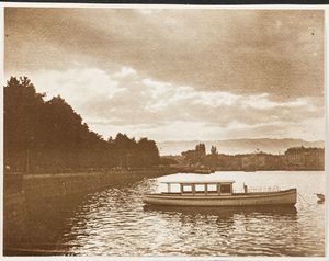 Domenico Riccardo Peretti Griva, Attribuito a - Senza titolo (Vaporetto sul lago)