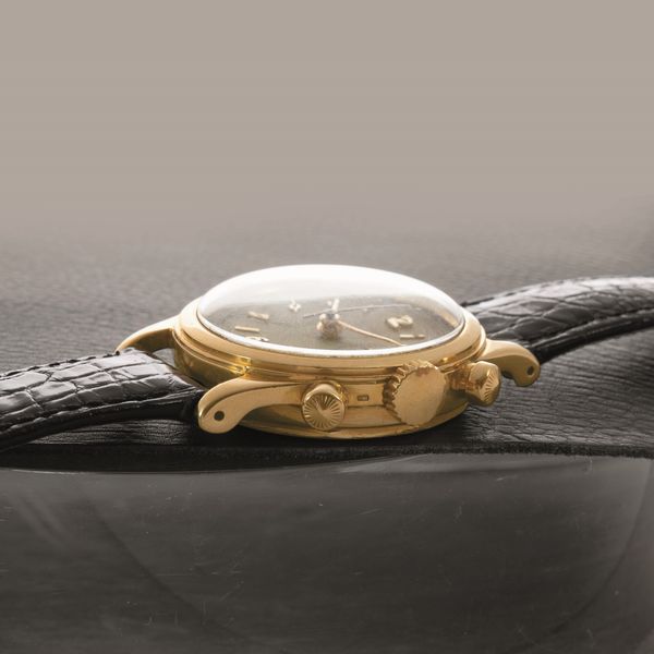 PATEK PHILIPPE - Rarissimo Tasti Tondi ref 1463 in oro giallo 18k con indici Index e numeri Arabi, due contatori quadrante Argent� Gren�.  - Asta Orologi da Polso e da Tasca - Associazione Nazionale - Case d'Asta italiane