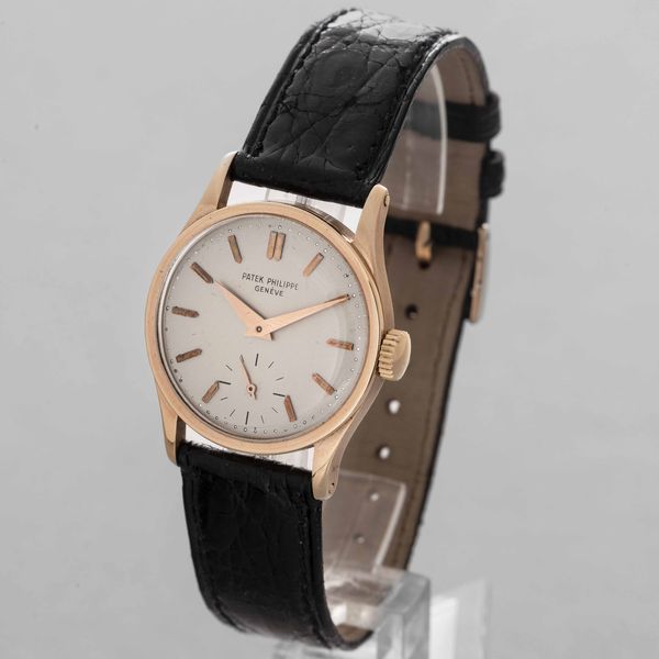 PATEK PHILIPPE - Calatrava ref. 96 in oro rosa 18k, quadrante Argent� con piccoli secondi al sei, movimento carica manuale con punzoni di Ginevra  - Asta Orologi da Polso e da Tasca - Associazione Nazionale - Case d'Asta italiane