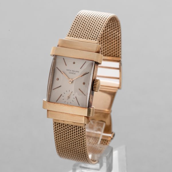 PATEK PHILIPPE - Cinesino ref 1450 in oro giallo 18k, quadrante Argent� con piccoli secondi, carica manuale con vetro bombato  - Asta Orologi da Polso e da Tasca - Associazione Nazionale - Case d'Asta italiane