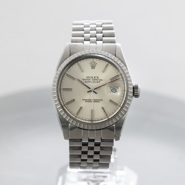 ROLEX - Datejust ref 16030 in acciaio con ghiera godronata, bracciale Jubilee, quadrante Argent� con indici a bastone, movimento automatico con datario  - Asta Orologi da Polso e da Tasca - Associazione Nazionale - Case d'Asta italiane
