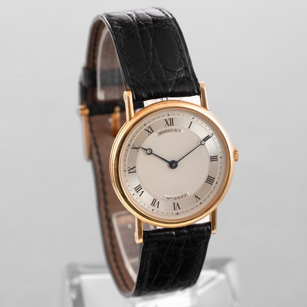 BREGUET - Classique extrapiatto ref. 3150, in oro giallo 18k, quadrante argent� guilloch� con numeri Romani, cassa a moneta, carica manuale.  - Asta Orologi da Polso e da Tasca - Associazione Nazionale - Case d'Asta italiane