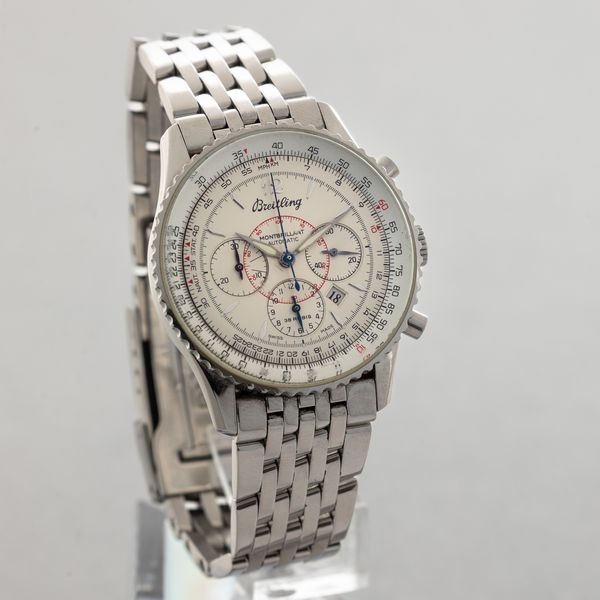BREITLING - Navitimer Montbrilliant A41030, cronografo tre contatori com datario, tasti a pompa ghiera girevole, bracciale Pilot movimento automatico  - Asta Orologi da Polso e da Tasca - Associazione Nazionale - Case d'Asta italiane