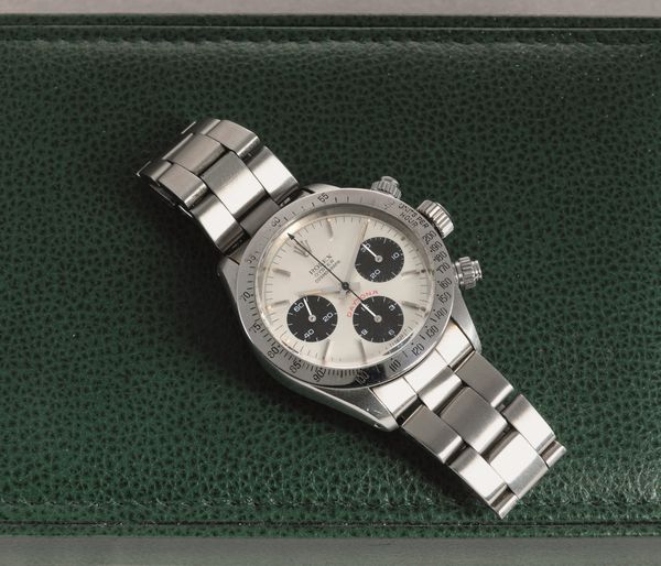 ROLEX - Cosmograph Daytona ref 6265 in acciaio cronografo tre contatori con lunetta tachimetrica, tasti a vite e quadrante Argent�  - Asta Orologi da Polso e da Tasca - Associazione Nazionale - Case d'Asta italiane