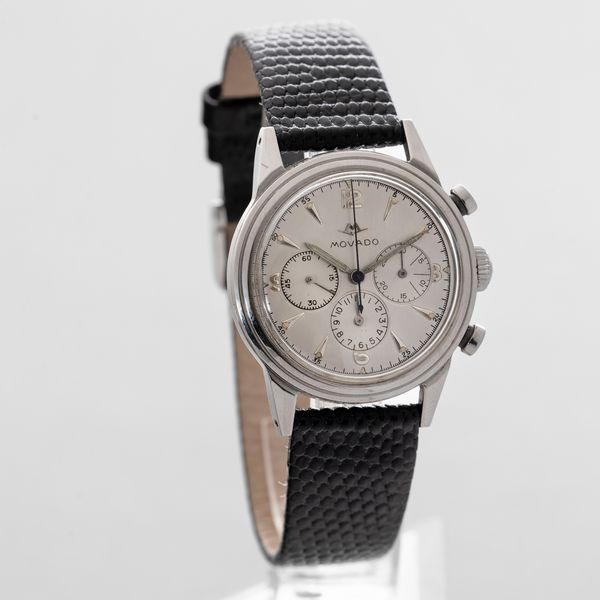 MOVADO - Subsea chrono impermeabile tre contatori in acciaio, quadrante Argent�, tasti a pompa e fondello a vite a carica manuale  - Asta Orologi da Polso e da Tasca - Associazione Nazionale - Case d'Asta italiane