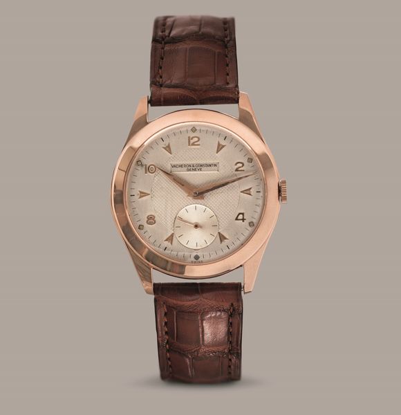 VACHERON & CONSTANTIN - ref 4600 in oro rosa 18k con quadrante Guilloch�, numeri applicati con luminescenza al fosforo, carica manuale con piccoli secondi  - Asta Orologi da Polso e da Tasca - Associazione Nazionale - Case d'Asta italiane