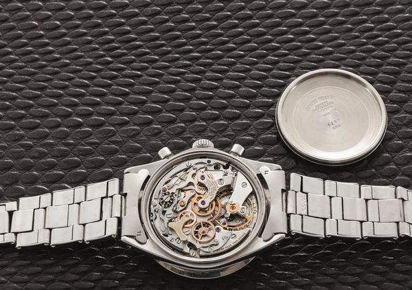 ROLEX - Daytona ref 6241 Cherry Logo carica manuale,in acciaio, quadrante Argent� contatori neri a contrasto, ghiera nera in bachelite e pulsanti a pompa  - Asta Orologi da Polso e da Tasca - Associazione Nazionale - Case d'Asta italiane