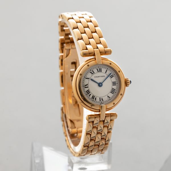 CARTIER - Panthere Vendome in oro giallo 18k, quadrante Argent� con numeri Arabi movimento al quarzo corredato di scatola e garanzia  - Asta Orologi da Polso e da Tasca - Associazione Nazionale - Case d'Asta italiane
