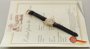 PATEK PHILIPPE - Rarissimo Tasti Tondi ref 1463 in oro giallo 18k con indici Index e numeri Arabi, due contatori quadrante Argent� Gren�.  - Asta Orologi da Polso e da Tasca - Associazione Nazionale - Case d'Asta italiane