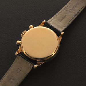 PATEK PHILIPPE - Rarissimo Tasti Tondi ref 1463 in oro giallo 18k con indici Index e numeri Arabi, due contatori quadrante Argent� Gren�.  - Asta Orologi da Polso e da Tasca - Associazione Nazionale - Case d'Asta italiane