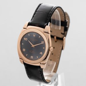 ROLEX - Cellini ref 5330/5 in oro rosa 18k solo tempo quadrante ardesia con numeri Arabi applicati, fondello a pressione e carica manuale  - Asta Orologi da Polso e da Tasca - Associazione Nazionale - Case d'Asta italiane