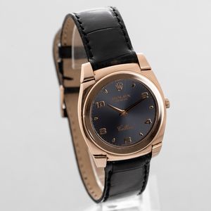ROLEX - Cellini ref 5330/5 in oro rosa 18k solo tempo quadrante ardesia con numeri Arabi applicati, fondello a pressione e carica manuale  - Asta Orologi da Polso e da Tasca - Associazione Nazionale - Case d'Asta italiane