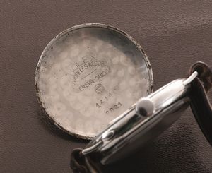 ROLEX - Rarissimo cronografo due contatori da polso monopulsante in acciaio referenza 2021 con fondello a cerniera, anse solidali, quadrante Argent� con scala tachimetrica e telemetrica  - Asta Orologi da Polso e da Tasca - Associazione Nazionale - Case d'Asta italiane