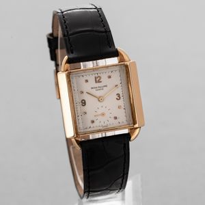 PATEK PHILIPPE - Lucchettone ref 2425 in oro giallo 18k, con quadrante Argent�, piccoli secondi e carica manuale  - Asta Orologi da Polso e da Tasca - Associazione Nazionale - Case d'Asta italiane