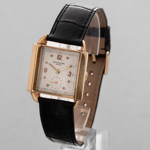 PATEK PHILIPPE - Lucchettone ref 2425 in oro giallo 18k, con quadrante Argent�, piccoli secondi e carica manuale  - Asta Orologi da Polso e da Tasca - Associazione Nazionale - Case d'Asta italiane