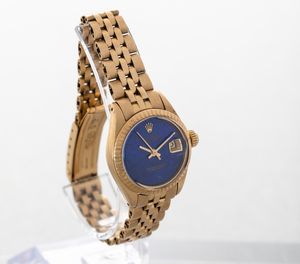 ROLEX - Oyster Perpetual Datejust Lady ref 6917 in oro giallo 18k, quadrante in Lapis Lazuli, bracciale Jubilee, movimento automatico<BR>  - Asta Orologi da Polso e da Tasca - Associazione Nazionale - Case d'Asta italiane