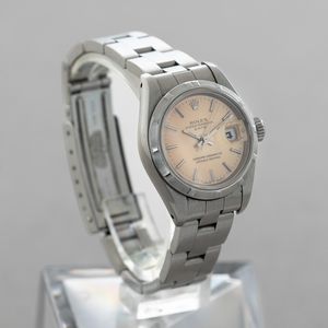 ROLEX - Oyster Perpetual Date ref 69190 in acciaio, quadrante ocra soleil indici applicati in acciaio con ghiera graduata, bracciale Oyster movimento automatico con Garanzia originale  - Asta Orologi da Polso e da Tasca - Associazione Nazionale - Case d'Asta italiane
