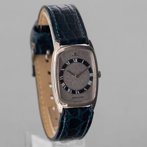 JAEGER LECOULTRE - Dress watch in oro bianco 18k, quadrante Argent� con pista ore e minuti blu, numeri Romani, carica manuale  - Asta Orologi da Polso e da Tasca - Associazione Nazionale - Case d'Asta italiane