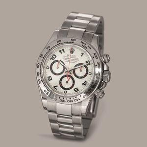 ROLEX - Daytona ref 116509 in oro bianco 18k, quadrante Racing bianco con numeri Arabi e contatori in contrasto.<BR>Completo di scatola e garanzia in eccellenti condizioni  - Asta Orologi da Polso e da Tasca - Associazione Nazionale - Case d'Asta italiane