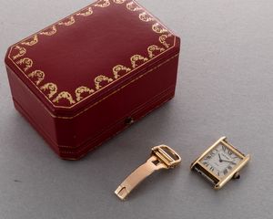 CARTIER - Must Paris in oro 18k carica manuale, quadrante bianco con numeri Romani con astuccio originale  - Asta Orologi da Polso e da Tasca - Associazione Nazionale - Case d'Asta italiane