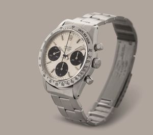 ROLEX - Cosmograph Daytona ref 6239 in acciaio Daytona Piccola in acciaio con ghiera tachimetrica, contatori neri a contrasto su quadrante Argent� e bracciale rivettato, carica manuale  - Asta Orologi da Polso e da Tasca - Associazione Nazionale - Case d'Asta italiane