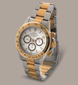 ROLEX - Daytona 16523 NOS, acciaio e oro quadrante bianco contatori neri, bracciale Oyster, fondello a vite con adesivo originale corredato di scatola e garanzia  - Asta Orologi da Polso e da Tasca - Associazione Nazionale - Case d'Asta italiane